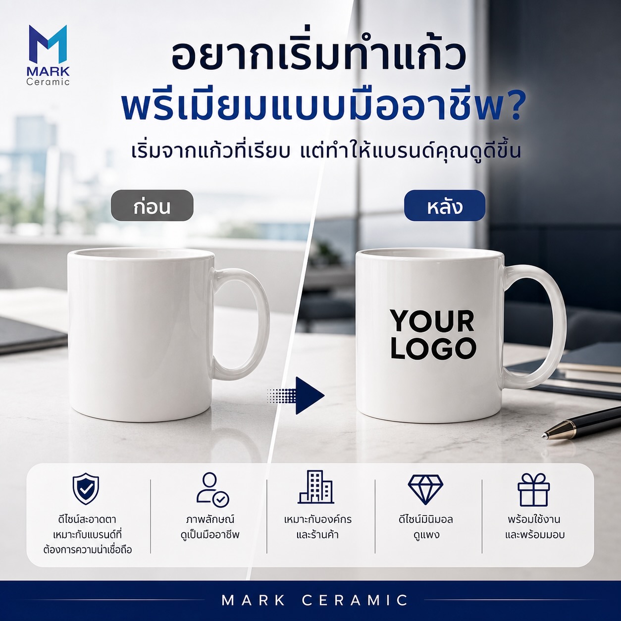 แก้วเซรามิคสกรีนโลโก้ เหมาะกับธุรกิจแบบไหนบ้าง ภาพประกอบที่ 2